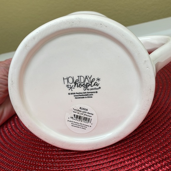 NWOT Holiday Hoopla Reindeer With Santa Pitcher - Picture 3 of 8